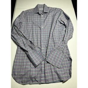 New And Lingwood Colorful Striped Button Down Mens Dress Shirt READ BELOW